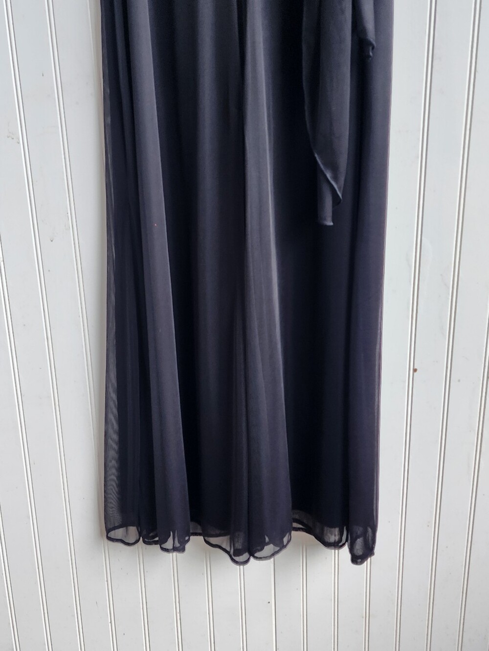 Connected Apparel Womens Black Dress Pants Wide Mesh Lined Tie Belt Sz LJ8 - Picture 4 of 12